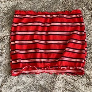 Red tube top